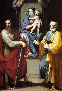 GIuseppe Cesari Called Cavaliere arpino Madonna and Child with Sts oil on canvas